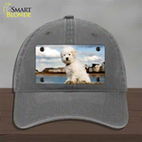 Bichon Frise Dog Novelty License Plate Hat Unconstructed Cotton / Charcoal