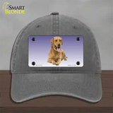 Yellow Labrador Retriever Dog Novelty License Plate Hat Unconstructed Cotton / Charcoal