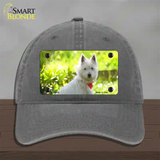 West Highland Dog Terrier Novelty License Plate Hat Unconstructed Cotton / Charcoal