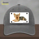 Yorkshire Terrier Dog Novelty License Plate Hat Unconstructed Cotton / Charcoal