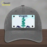 Oregon State Blank Novelty License Plate Hat Unconstructed Cotton / Charcoal