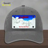 South Dakota State Blank Novelty License Plate Hat Unconstructed Cotton / Charcoal