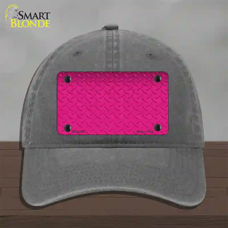 Diamond Pink Novelty License Plate Hat Unconstructed Cotton / Charcoal