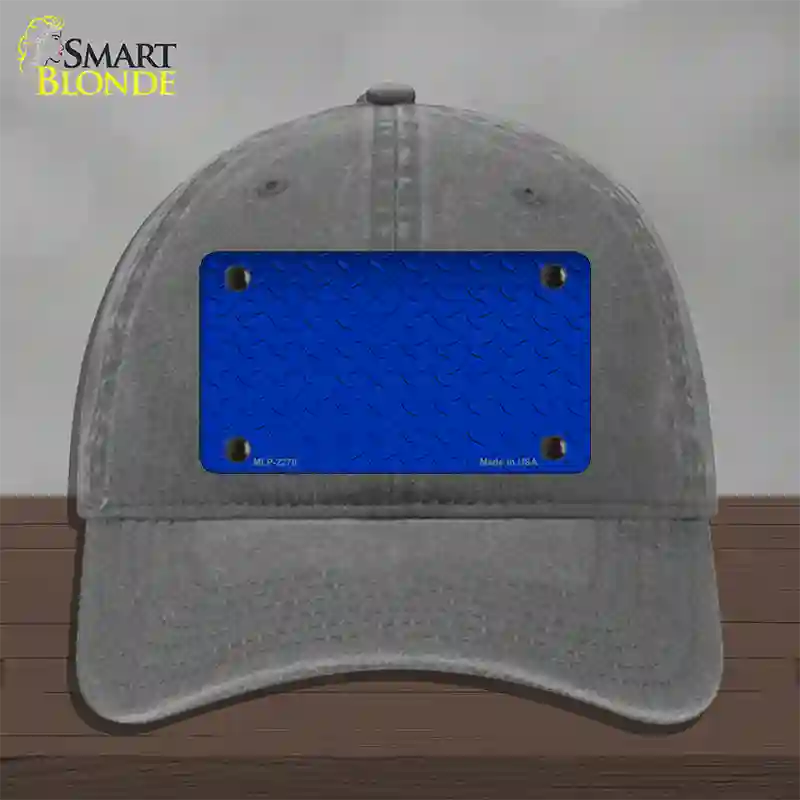 Diamond Blue Novelty License Plate Hat Unconstructed Cotton / Charcoal