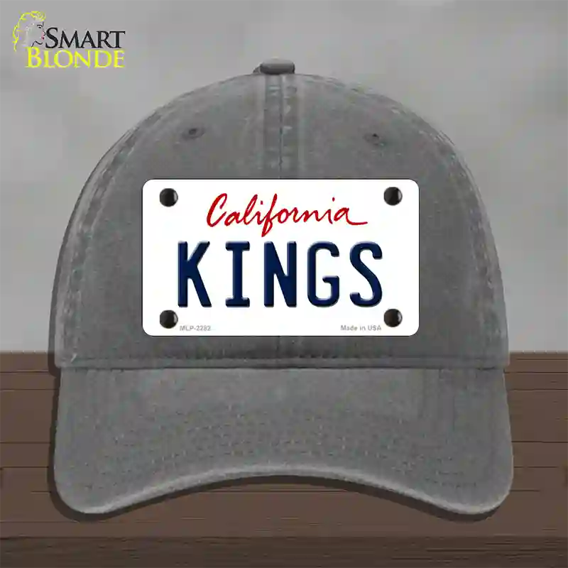 Kings California State Novelty License Plate Hat Unconstructed Cotton / Charcoal