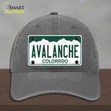 Avalanche Colorado State Novelty License Plate Hat Unconstructed Cotton / Charcoal