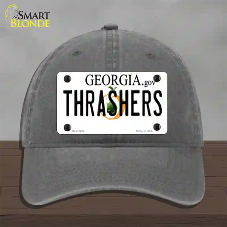 Thrashers Georgia State Novelty License Plate Hat Unconstructed Cotton / Charcoal