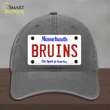 Bruins Massachusetts State Novelty License Plate Hat Unconstructed Cotton / Charcoal