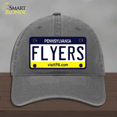 Flyers Pennsylvania State Novelty License Plate Hat Unconstructed Cotton / Charcoal