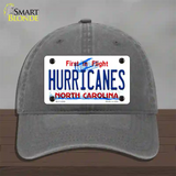 Hurricanes North Carolina State Novelty License Plate Hat Unconstructed Cotton / Charcoal