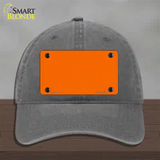 Orange Solid Novelty License Plate Hat Unconstructed Cotton / Charcoal