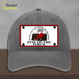 Cant Run With The Big Dogs Novelty License Plate Hat Unconstructed Cotton / Charcoal