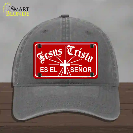 Jesus Cristo Novelty License Plate Hat Unconstructed Cotton / Charcoal