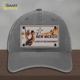 Roadrunner Gray New Mexico Novelty License Plate Hat Unconstructed Cotton / Charcoal