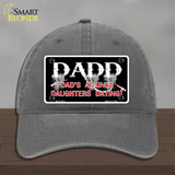 Dads Against Daughters Dating Novelty License Plate Hat Unconstructed Cotton / Charcoal