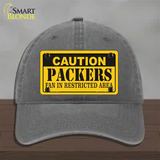 Caution Packers Novelty License Plate Hat Unconstructed Cotton / Charcoal