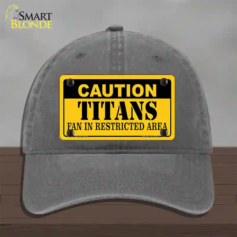 Caution Titans Novelty License Plate Hat Unconstructed Cotton / Charcoal