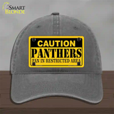 Caution Panthers Novelty License Plate Hat Unconstructed Cotton / Charcoal