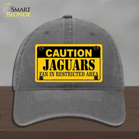 Caution Jaguars Novelty License Plate Hat Unconstructed Cotton / Charcoal