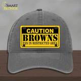 Caution Browns Novelty License Plate Hat Unconstructed Cotton / Charcoal