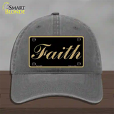 Faith Novelty License Plate Hat Unconstructed Cotton / Charcoal