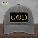 God Novelty License Plate Hat Unconstructed Cotton / Charcoal