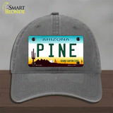 Pine Arizona Novelty License Plate Hat Unconstructed Cotton / Charcoal