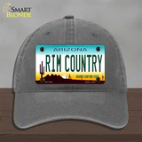 Rim Country Arizona Novelty License Plate Hat Unconstructed Cotton / Charcoal