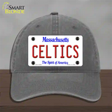 Celtics Massachusetts State Novelty License Plate Hat Unconstructed Cotton / Charcoal