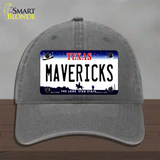 Mavericks Texas State Novelty License Plate Hat Unconstructed Cotton / Charcoal