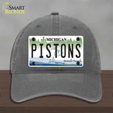 Pistons Michigan State Novelty License Plate Hat Unconstructed Cotton / Charcoal