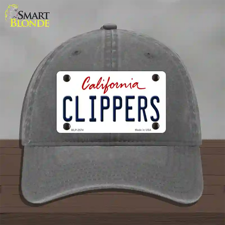 Clippers California State Novelty License Plate Hat Unconstructed Cotton / Charcoal