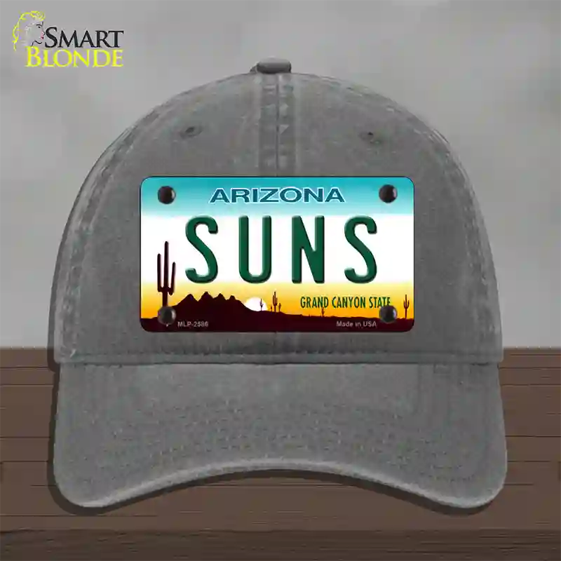 Suns Arizona State Novelty License Plate Hat Unconstructed Cotton / Charcoal