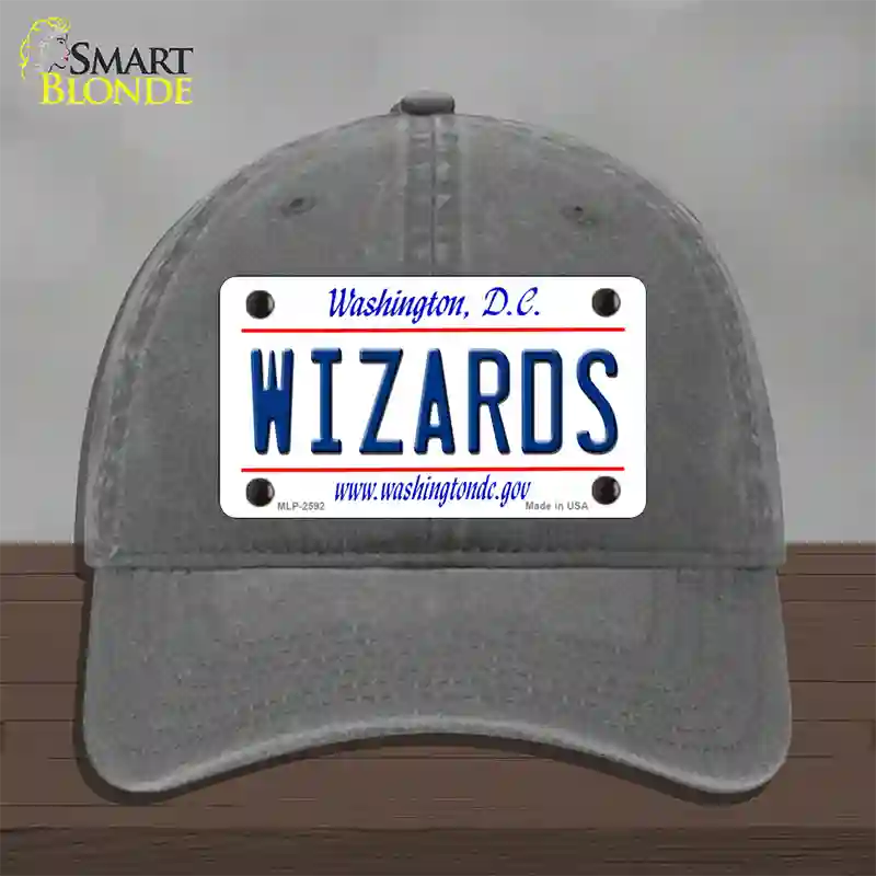 Wizards Washington DC State Novelty License Plate Hat Unconstructed Cotton / Charcoal