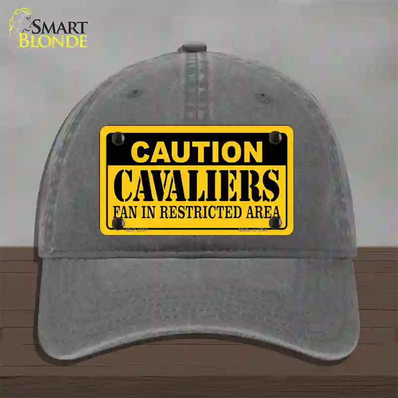 Caution Cavaliers Fan Novelty License Plate Hat Unconstructed Cotton / Charcoal