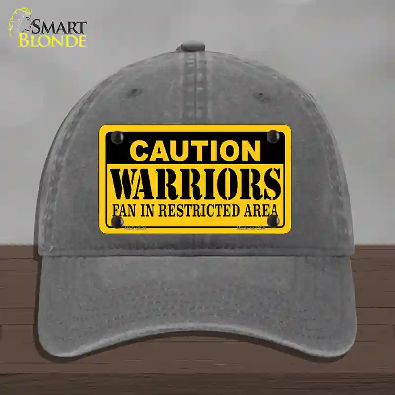 Caution Warriors Fan Novelty License Plate Hat Unconstructed Cotton / Charcoal