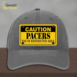 Caution Pacers Novelty License Plate Hat Unconstructed Cotton / Charcoal