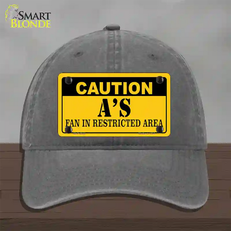 Caution As Fan Novelty License Plate Hat Unconstructed Cotton / Charcoal