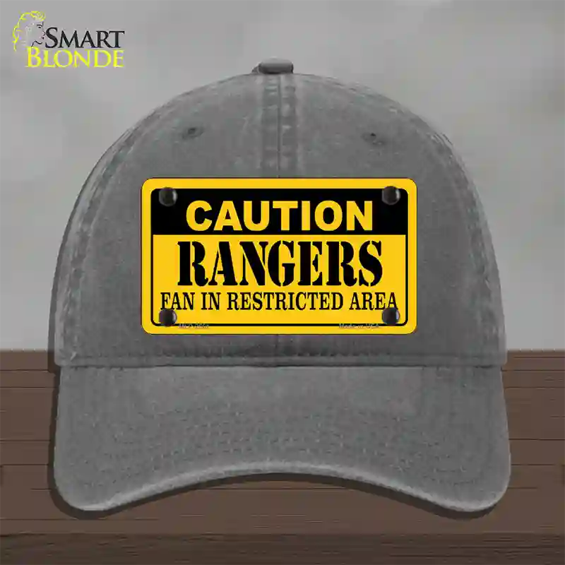 Caution Rangers Novelty License Plate Hat Unconstructed Cotton / Charcoal