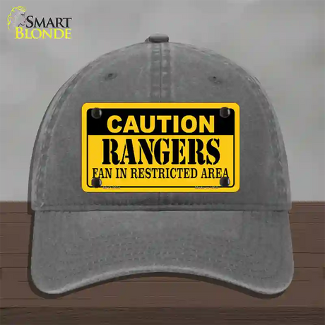 Caution Rangers Novelty License Plate Hat Unconstructed Cotton / Charcoal