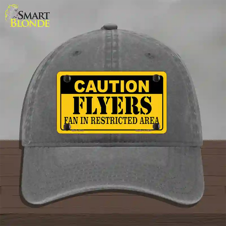 Caution Flyers Novelty License Plate Hat Unconstructed Cotton / Charcoal