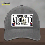 Aibonito Puerto Rico Novelty License Plate Hat Unconstructed Cotton / Charcoal