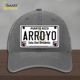 Arroyo Puerto Rico Novelty License Plate Hat Unconstructed Cotton / Charcoal