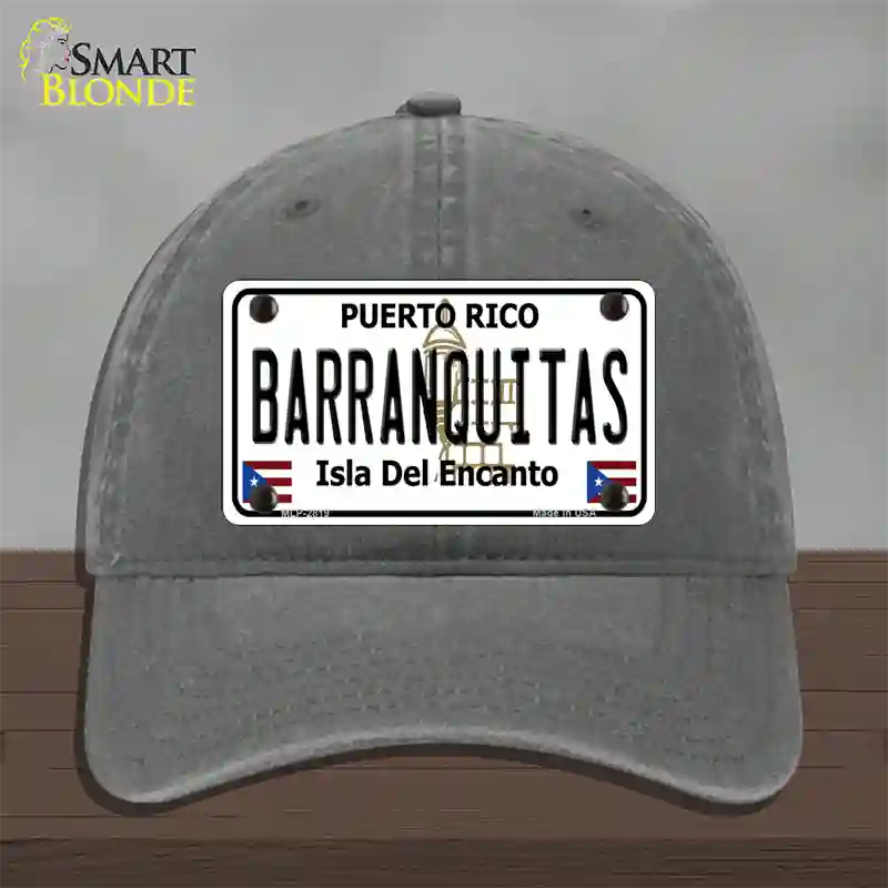 Barranquitas Novelty License Plate Hat Unconstructed Cotton / Charcoal