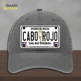 Cabo Rojo Novelty License Plate Hat Unconstructed Cotton / Charcoal