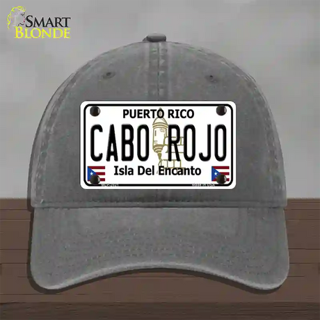 Cabo Rojo Novelty License Plate Hat Unconstructed Cotton / Charcoal