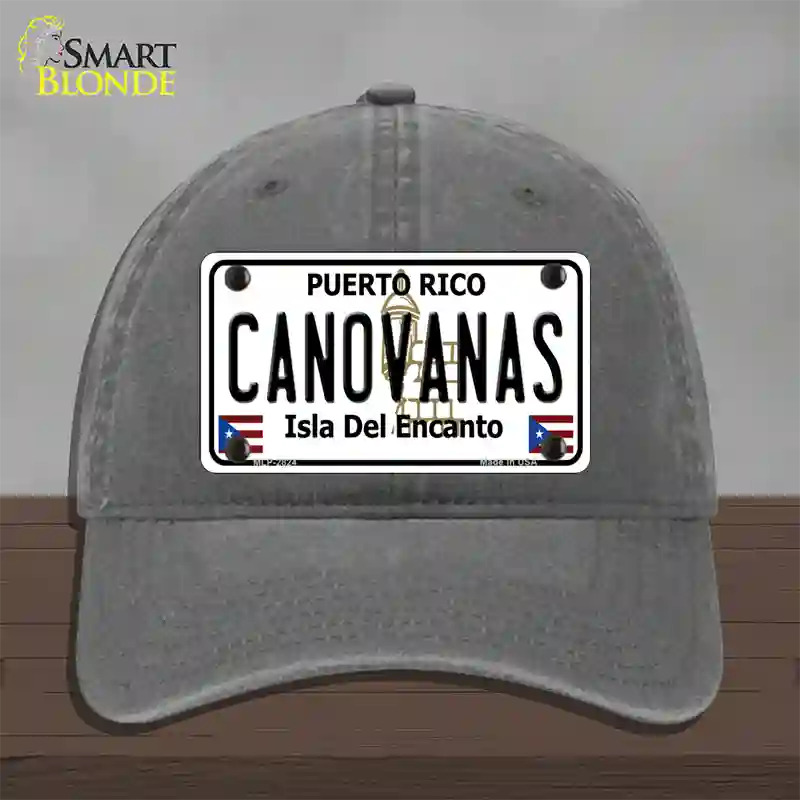 Canovanas Puerto Rico Novelty License Plate Hat Unconstructed Cotton / Charcoal