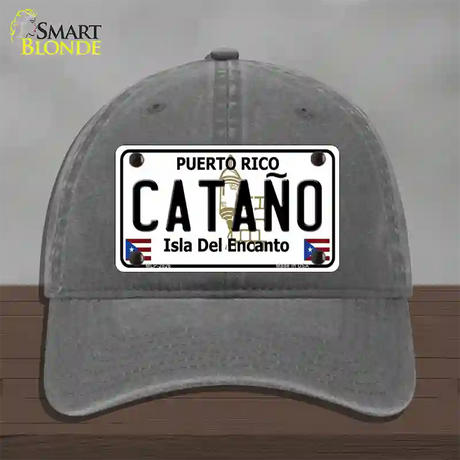 Catano Puerto Rico Novelty License Plate Hat Unconstructed Cotton / Charcoal