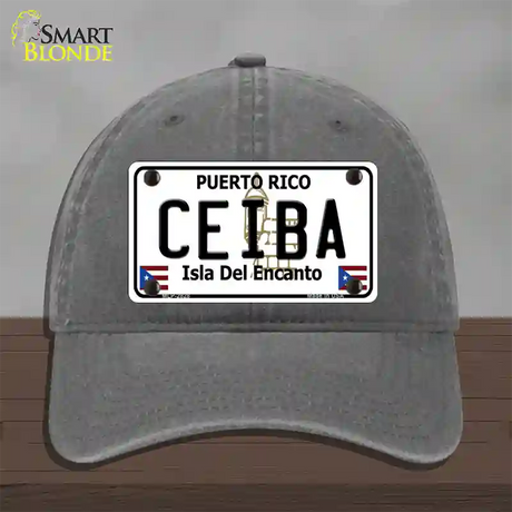 Ceiba Novelty License Plate Hat Unconstructed Cotton / Charcoal