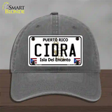 Cidra Novelty License Plate Hat Unconstructed Cotton / Charcoal